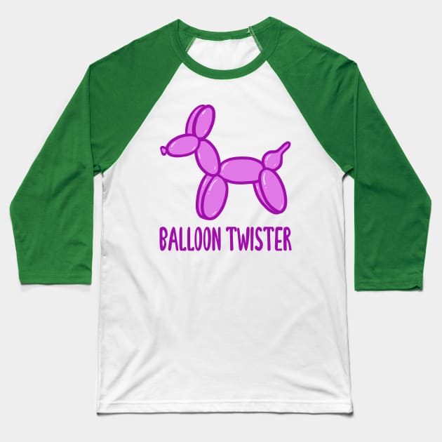 Balloon Twister! (Pink) Baseball T-Shirt by KelseyLovelle